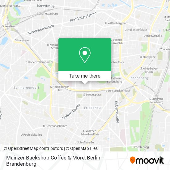 Карта Mainzer Backshop Coffee & More
