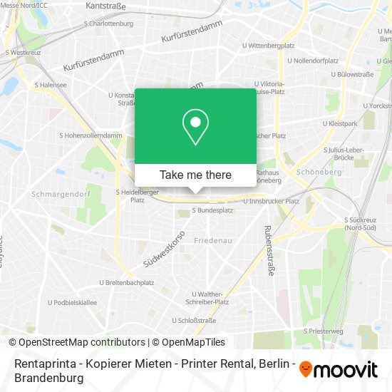 Карта Rentaprinta - Kopierer Mieten - Printer Rental