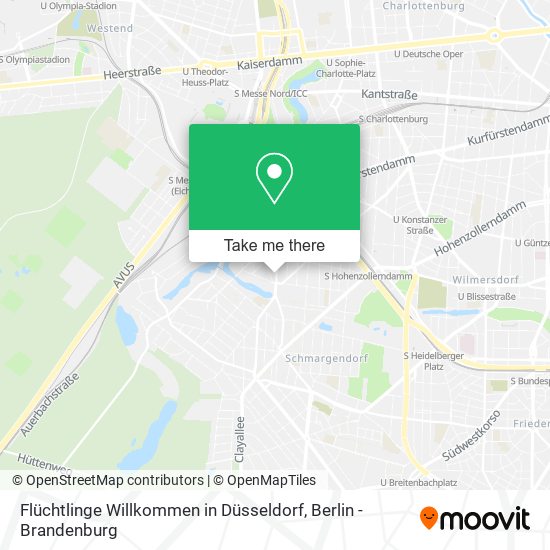 Flüchtlinge Willkommen in Düsseldorf map
