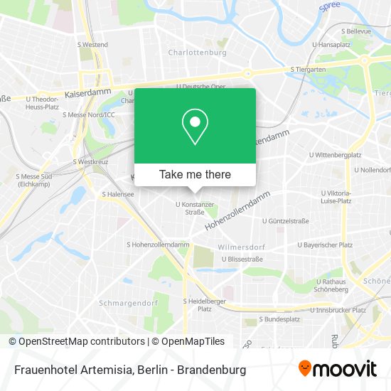 Frauenhotel Artemisia map