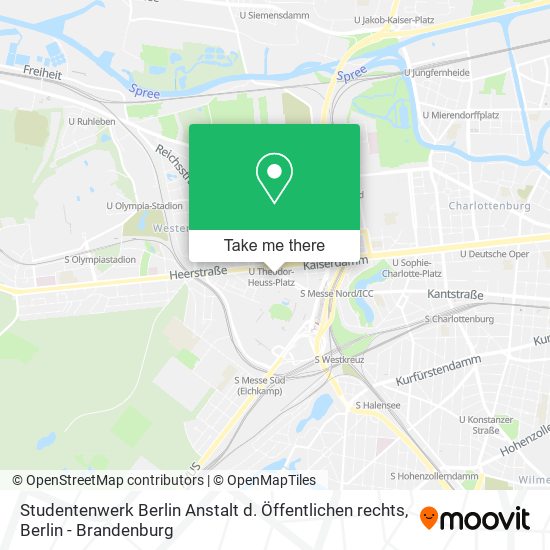 Studentenwerk Berlin Anstalt d. Öffentlichen rechts map