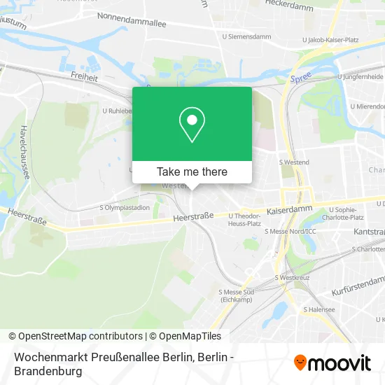Карта Wochenmarkt Preußenallee Berlin