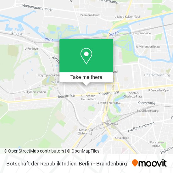 Botschaft der Republik Indien map