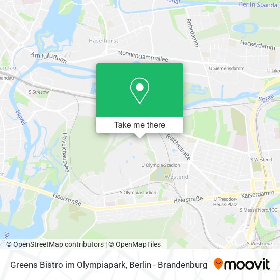 Карта Greens Bistro im Olympiapark