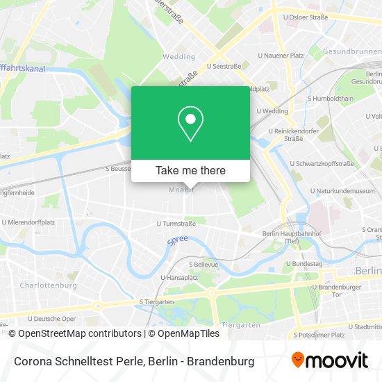 Corona Schnelltest Perle map
