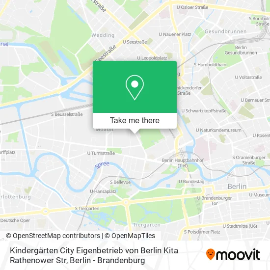 Карта Kindergärten City Eigenbetrieb von Berlin Kita Rathenower Str