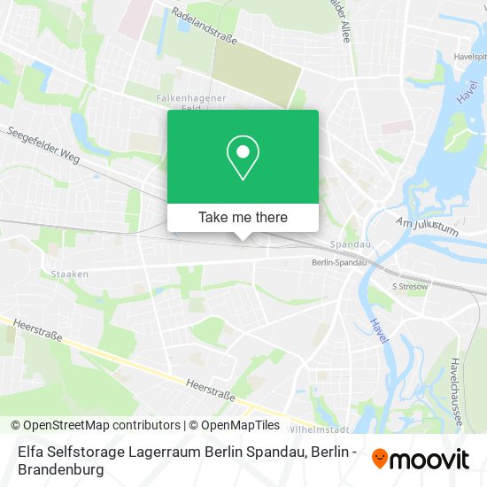 Elfa Selfstorage Lagerraum Berlin Spandau map