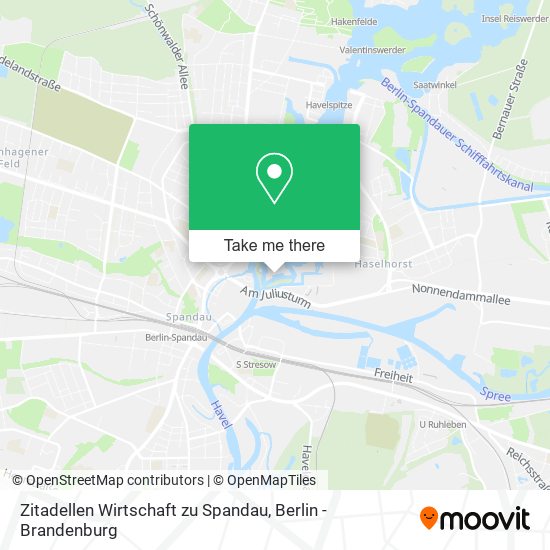 Zitadellen Wirtschaft zu Spandau map
