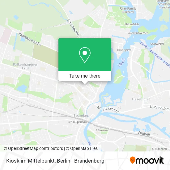 Карта Kiosk im Mittelpunkt
