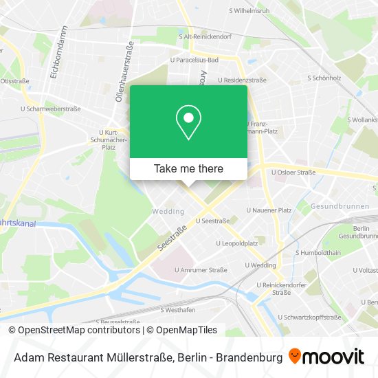 Adam Restaurant Müllerstraße map