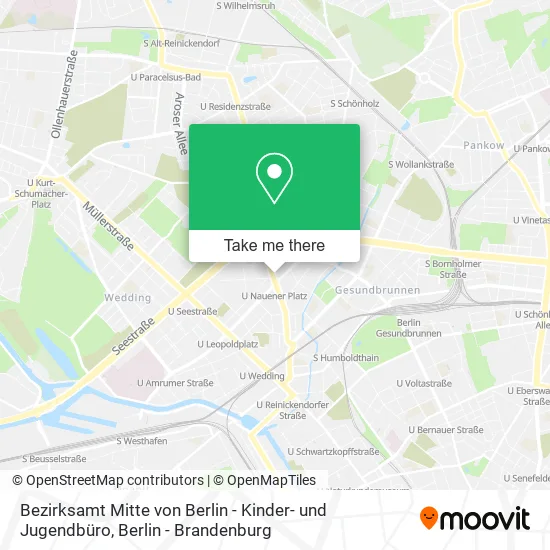 Карта Bezirksamt Mitte von Berlin - Kinder- und Jugendbüro