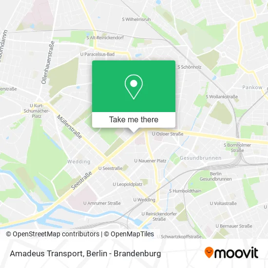 Amadeus Transport map