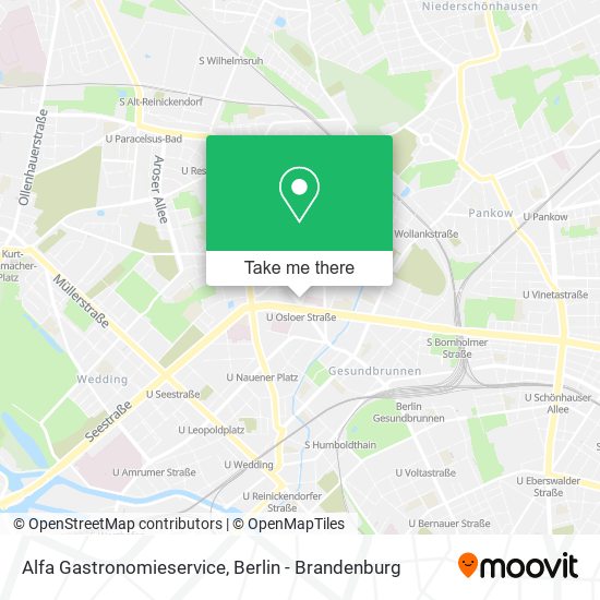 Alfa Gastronomieservice map