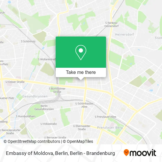Карта Embassy of Moldova, Berlin