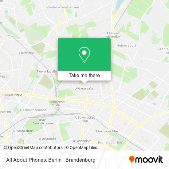 All About Phones map