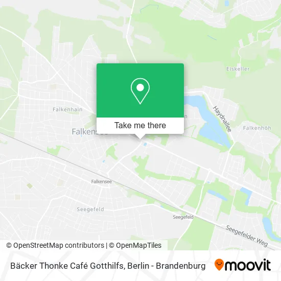 Карта Bäcker Thonke Café Gotthilfs