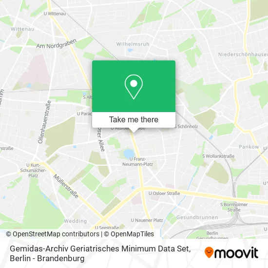 Карта Gemidas-Archiv Geriatrisches Minimum Data Set
