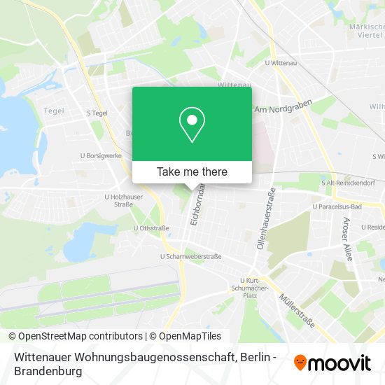 Карта Wittenauer Wohnungsbaugenossenschaft