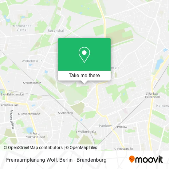 Карта Freiraumplanung Wolf