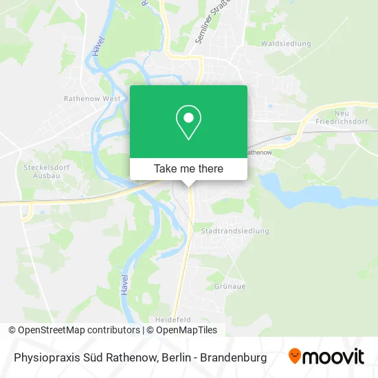Physiopraxis Süd Rathenow map