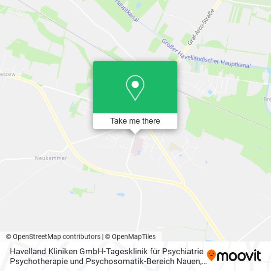 Havelland Kliniken GmbH-Tagesklinik für Psychiatrie Psychotherapie und Psychosomatik-Bereich Nauen map