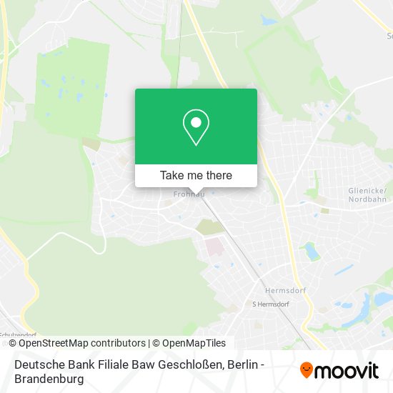 Карта Deutsche Bank Filiale Baw Geschloßen