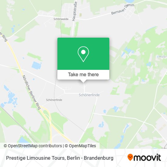 Prestige Limousine Tours map