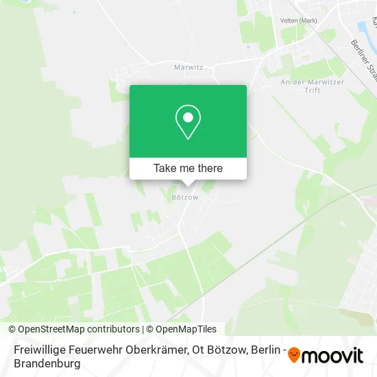Карта Freiwillige Feuerwehr Oberkrämer, Ot Bötzow