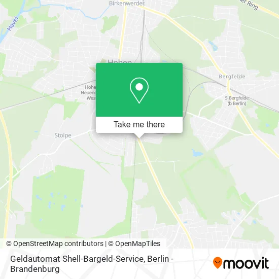 Карта Geldautomat Shell-Bargeld-Service