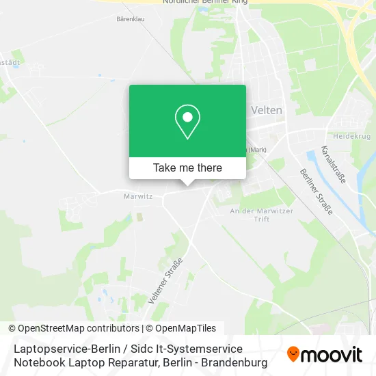 Карта Laptopservice-Berlin / Sidc It-Systemservice Notebook Laptop Reparatur