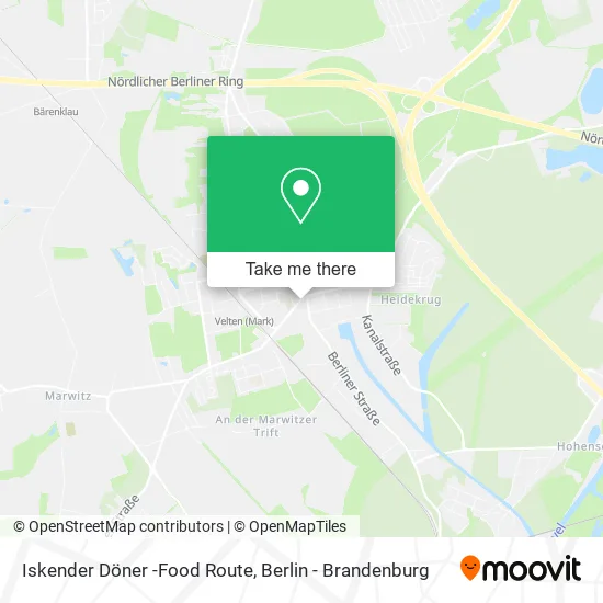 Карта Iskender Döner -Food Route