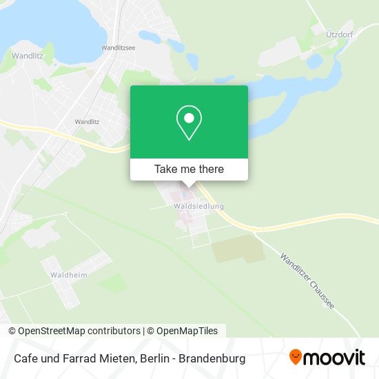 Cafe und Farrad Mieten map