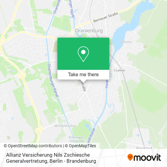 Карта Allianz Versicherung Nils Zschiesche Generalvertretung