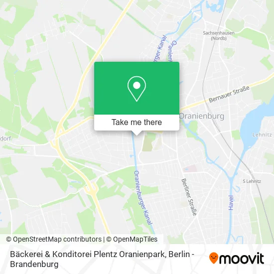 Карта Bäckerei & Konditorei Plentz Oranienpark