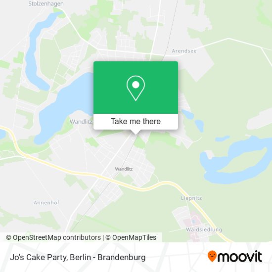 Jo's Cake Party map