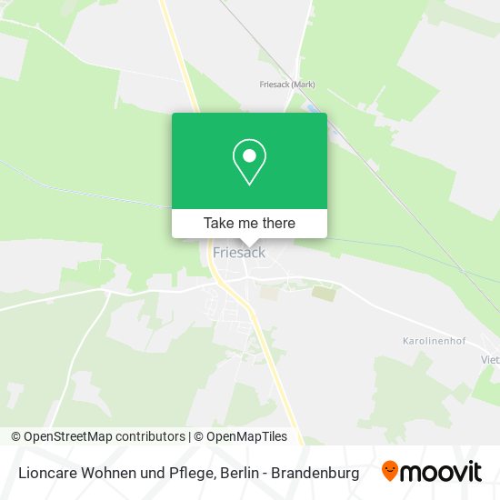 Lioncare Wohnen und Pflege map