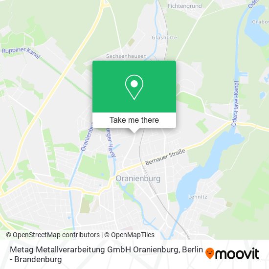 Карта Metag Metallverarbeitung GmbH Oranienburg