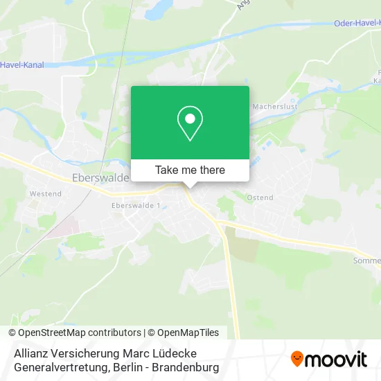 Карта Allianz Versicherung Marc Lüdecke Generalvertretung