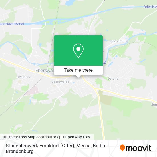 Карта Studentenwerk Frankfurt (Oder), Mensa