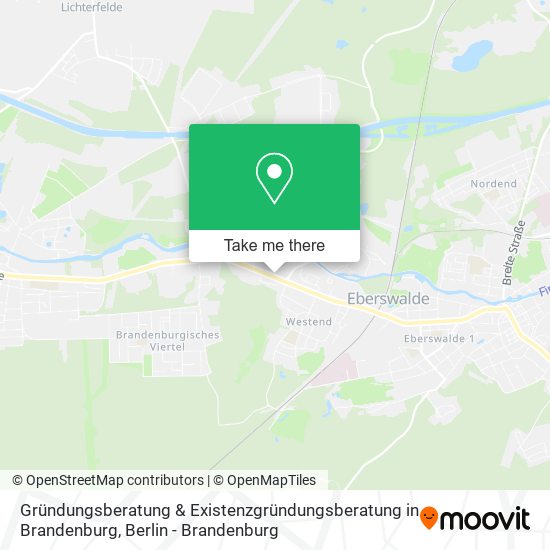 Карта Gründungsberatung & Existenzgründungsberatung in Brandenburg