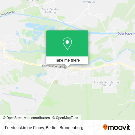 Friedenskirche Finow map
