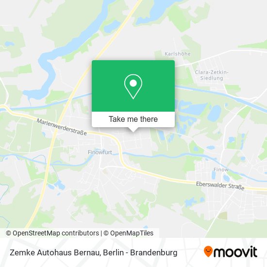 Zemke Autohaus Bernau map