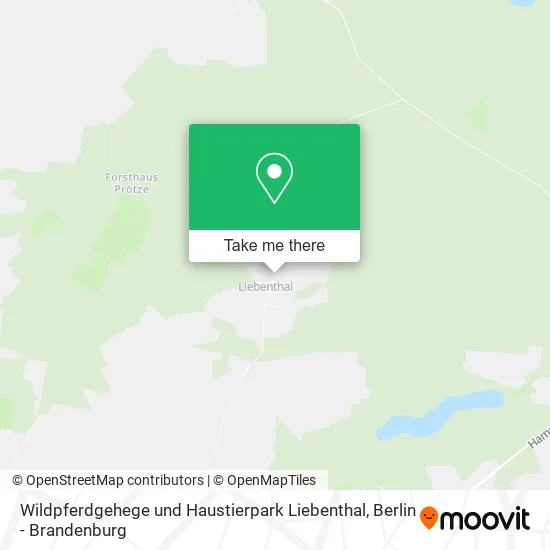 Карта Wildpferdgehege und Haustierpark Liebenthal