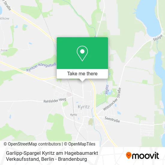 Карта Garlipp-Spargel Kyritz am Hagebaumarkt Verkaufsstand