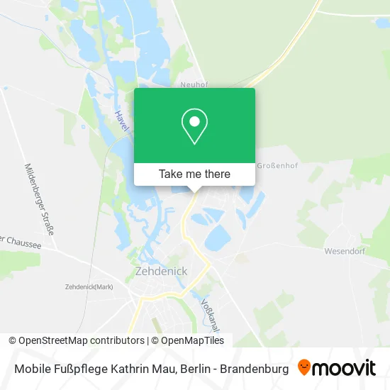 Карта Mobile Fußpflege Kathrin Mau