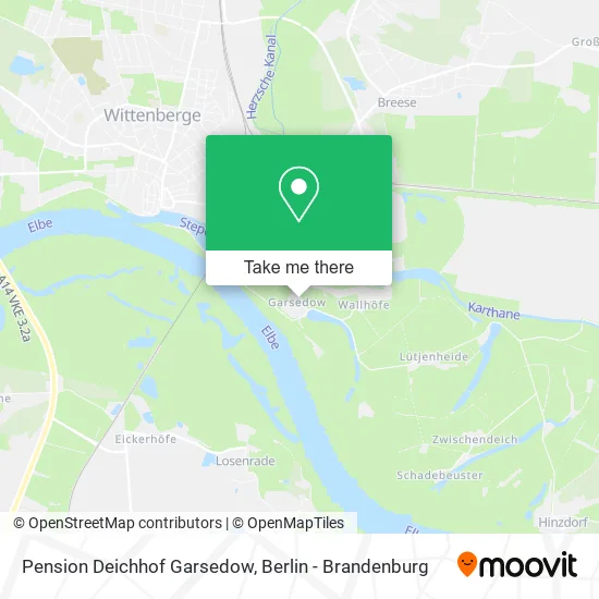 Карта Pension Deichhof Garsedow