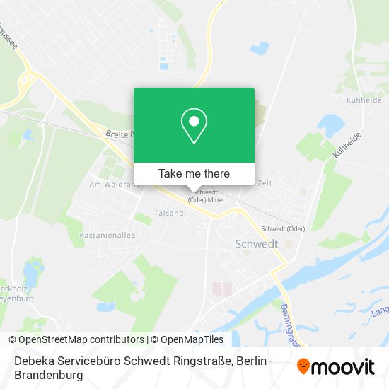 Карта Debeka Servicebüro Schwedt Ringstraße