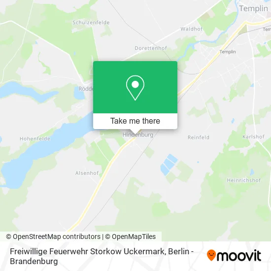 Карта Freiwillige Feuerwehr Storkow Uckermark