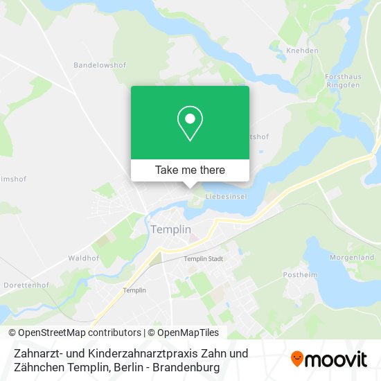 Zahnarzt- und Kinderzahnarztpraxis Zahn und Zähnchen Templin map