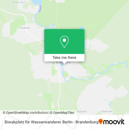 Biwakplatz für Wasserwanderer map